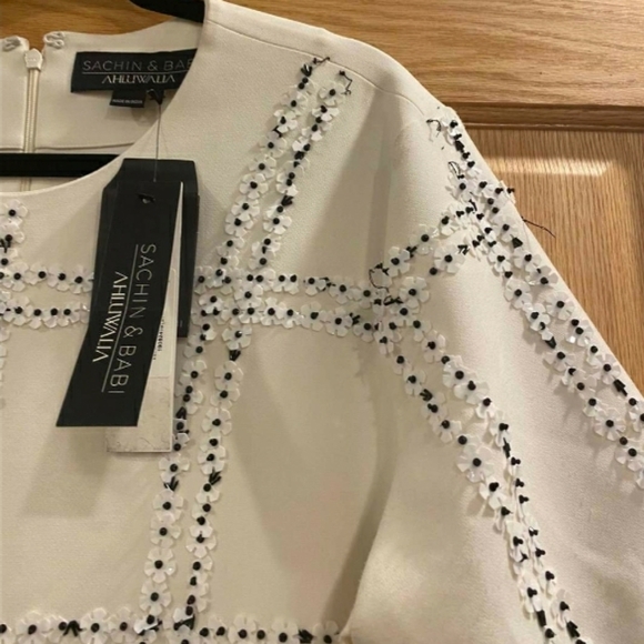 Sachin & Babi "Isabella" Floral-Check Pattern Dres - Picture 10 of 16